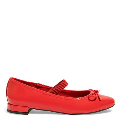 Sapatilha Boneca Verniz Anzeli Vermelho Ferrari