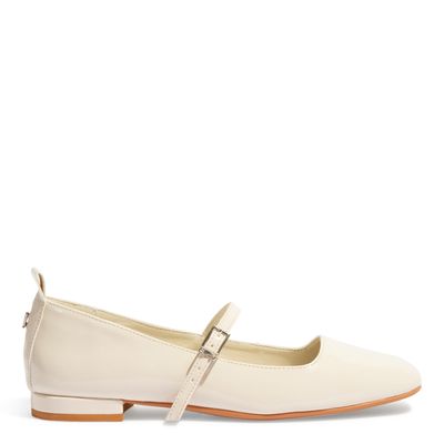 Sapatilha Boneca Verniz Anzeli Off White