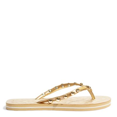 Chinelo Flip Flop Borracha Dourado
