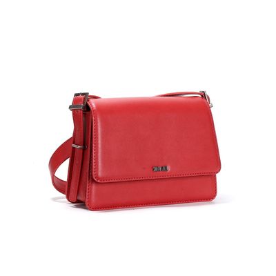 Bolsa Vermelha Alça Tiracolo Ajustável Fivela