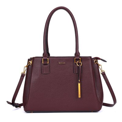 Bolsa Tote Vermelho Bordô Alça Dupla Tiracolo