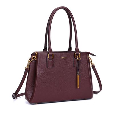 Bolsa Tote Vermelho Bordô Alça Dupla Tiracolo