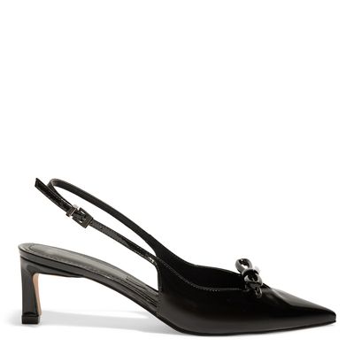 Scarpin Slingback Verniz Preto