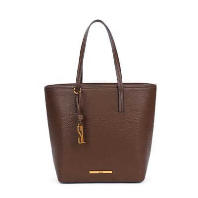 Bolsa Shopper Grande Marrom Alça De Ombro