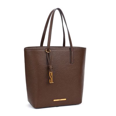 Bolsa Shopper Grande Marrom Alça De Ombro