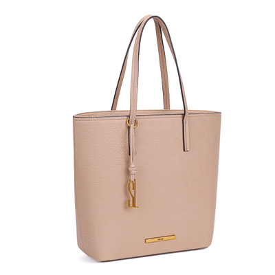 Bolsa Shopper Grande Bege Grande Alça De Ombro