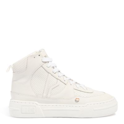 Tênis Flatform  Midi Couro Branco