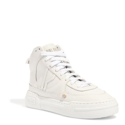 Tênis Flatform  Midi Couro Branco