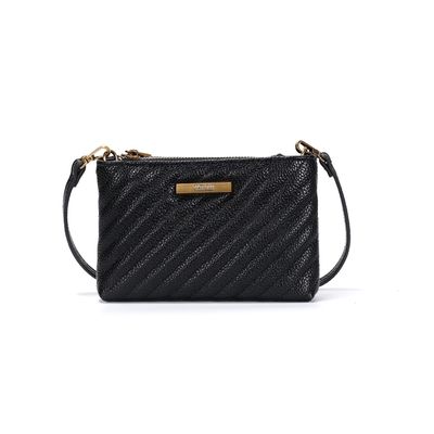 Bolsa Clutch Preta Pequena Matelassê Transversal
