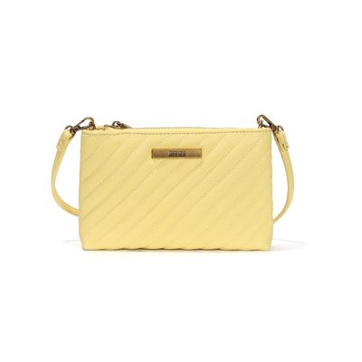 Bolsa Clutch Amarela Pequena Matelassê Transversal