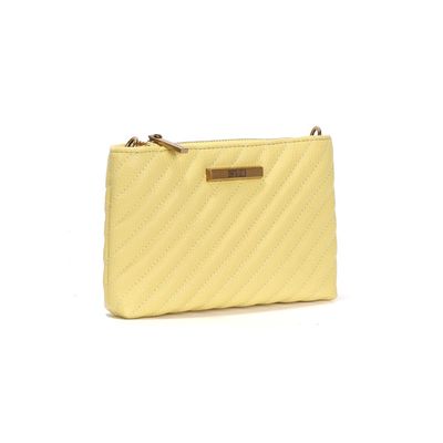 Bolsa Clutch Amarela Pequena Matelassê Transversal