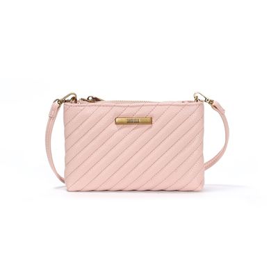 Bolsa Clutch Rosa Pequena Matelassê Transversal