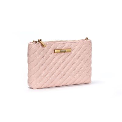 Bolsa Clutch Rosa Pequena Matelassê Transversal