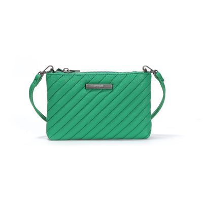 Bolsa Clutch Verde Esmeralda Pequena Matelassê Transversal