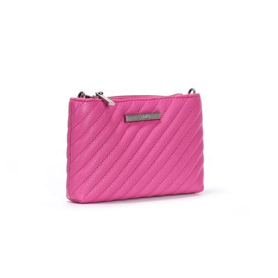 Bolsa Clutch Rosa Pink Pequena Matelassê Transversal