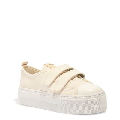Tenis Lona Platafotma Off White Aba