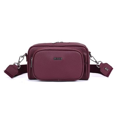 Bolsa Pochete Bordô Alça Gorgurão Transversal