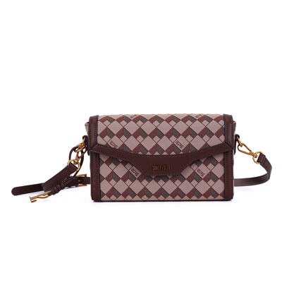 Bolsa Marrom Tiracolo Quadrada