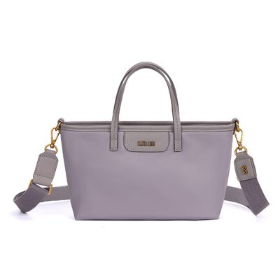 Bolsa Pequena Cinza Nylon Alça Gorgurão