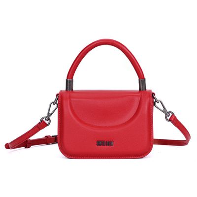 Bolsa Mini Bag Vermelha Quadrada Alça Tiracolo