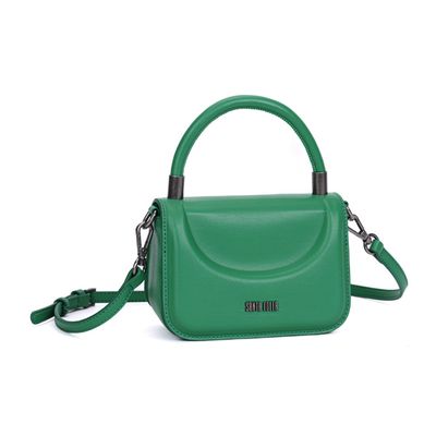 Bolsa Mini Bag Verde Esmeralda Quadrada Alça Tiracolo