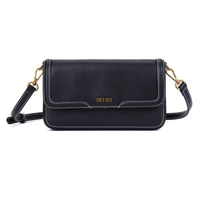 Bolsa Preta Pesponto Pequena Transversal