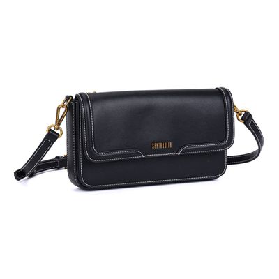 Bolsa Preta Pesponto Pequena Transversal