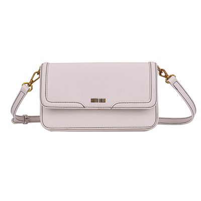 Bolsa Off White Pesponto Pequena Transversal
