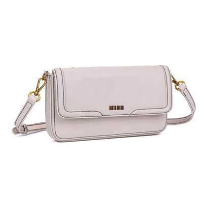 Bolsa Off White Pesponto Pequena Transversal