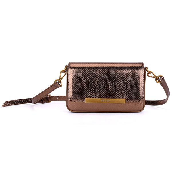 Bolsa Mini Bag Cobre Metalizada Transversal