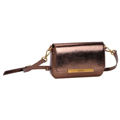 Bolsa Mini Bag Cobre Metalizada Transversal