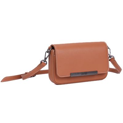Bolsa Mini Bag Caramelo Alça Fina Transversal