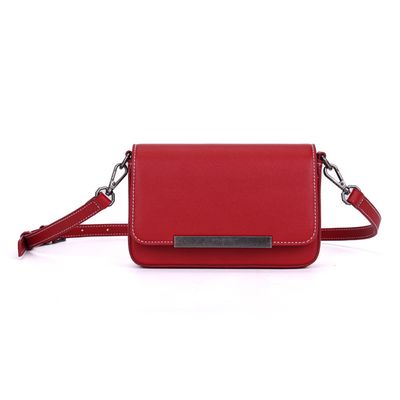 Bolsa Mini Bag Vermelha Alça Fina Transversal