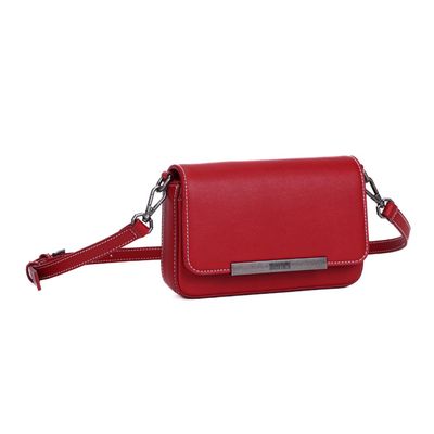Bolsa Mini Bag Vermelha Alça Fina Transversal