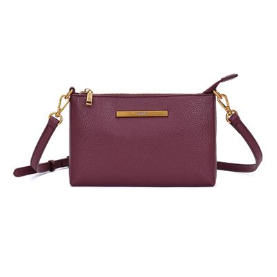 Bolsa Bordô Quadrada Alça Fina Transversal