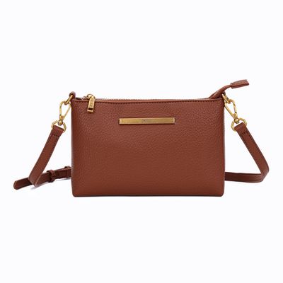 Bolsa Marrom Quadrada Alça Fina Transversal