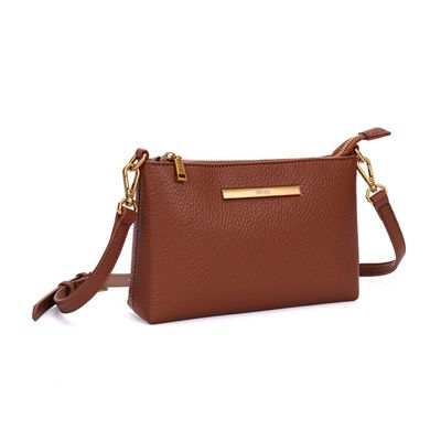 Bolsa Marrom Quadrada Alça Fina Transversal