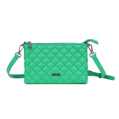 Bolsa Verde Esmeralda Matelassê Alça Fina Transversal