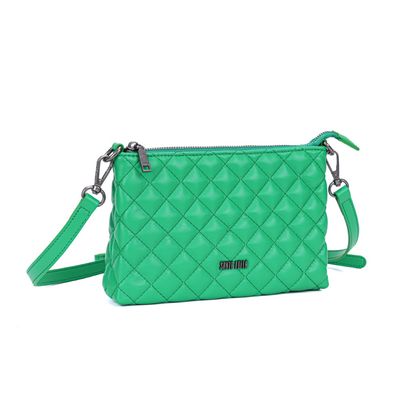 Bolsa Verde Esmeralda Matelassê Alça Fina Transversal