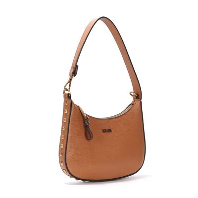 Bolsa Baguete Caramelo Spikes Alça Dupla Corrente
