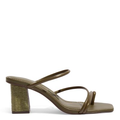 Mule Couro Nobre Soft Verde Militar