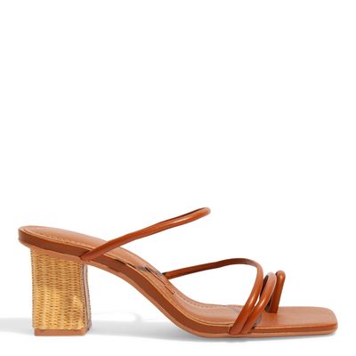 Mule Couro Nobre Soft Caramelo Escuro