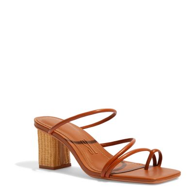 Mule Couro Nobre Soft Caramelo Escuro