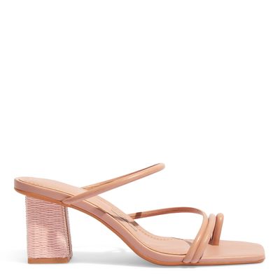 Mule Couro Nobre Soft Rosa