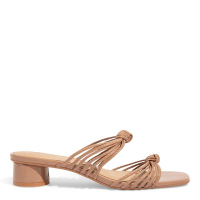 Mule Verniz Glossy Bege