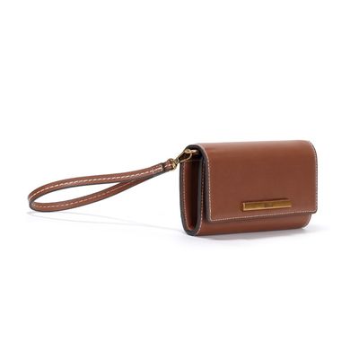 Bolsa Carteira Pequena Marrom Alça de Ombro
