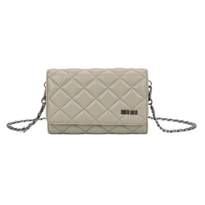 Bolsa Carteira Soft Verde Matelassê Alça Corrente