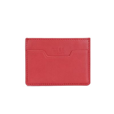 Porta Cartão Pequeno Atanado Vermelho