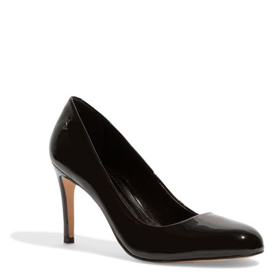 Scarpin Boneca Bico Redondo Verniz Preto