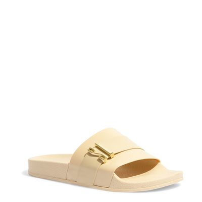 Chinelo Slide Borracha Bege Leblanc